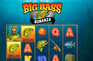 Jogador usando o RR77 app para acessar Big Bass Bonanza