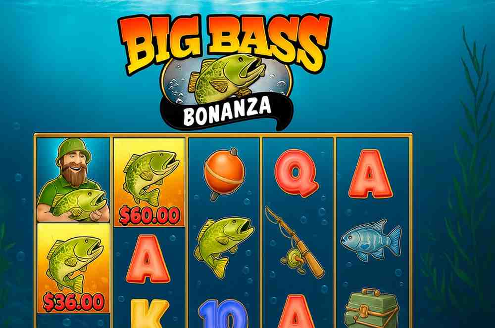 Jogador usando o RR77 app para acessar Big Bass Bonanza
