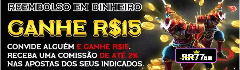 Promoção de reembolso em dinheiro no RR77 cassino